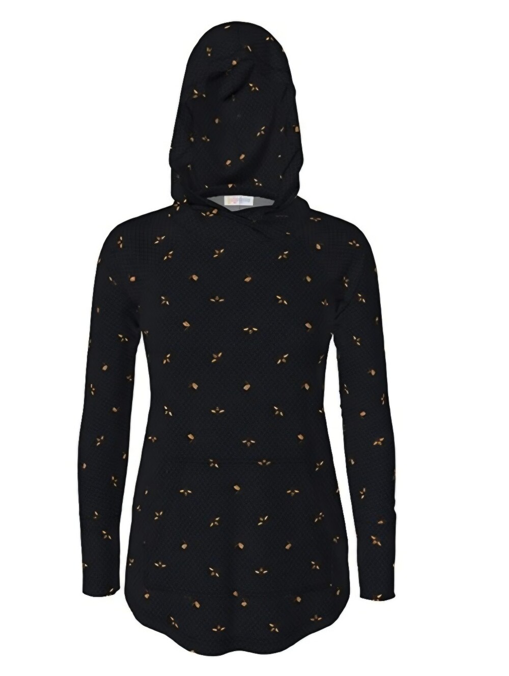 LuLaRoe Amber Hoodie - Black With Gold Bees